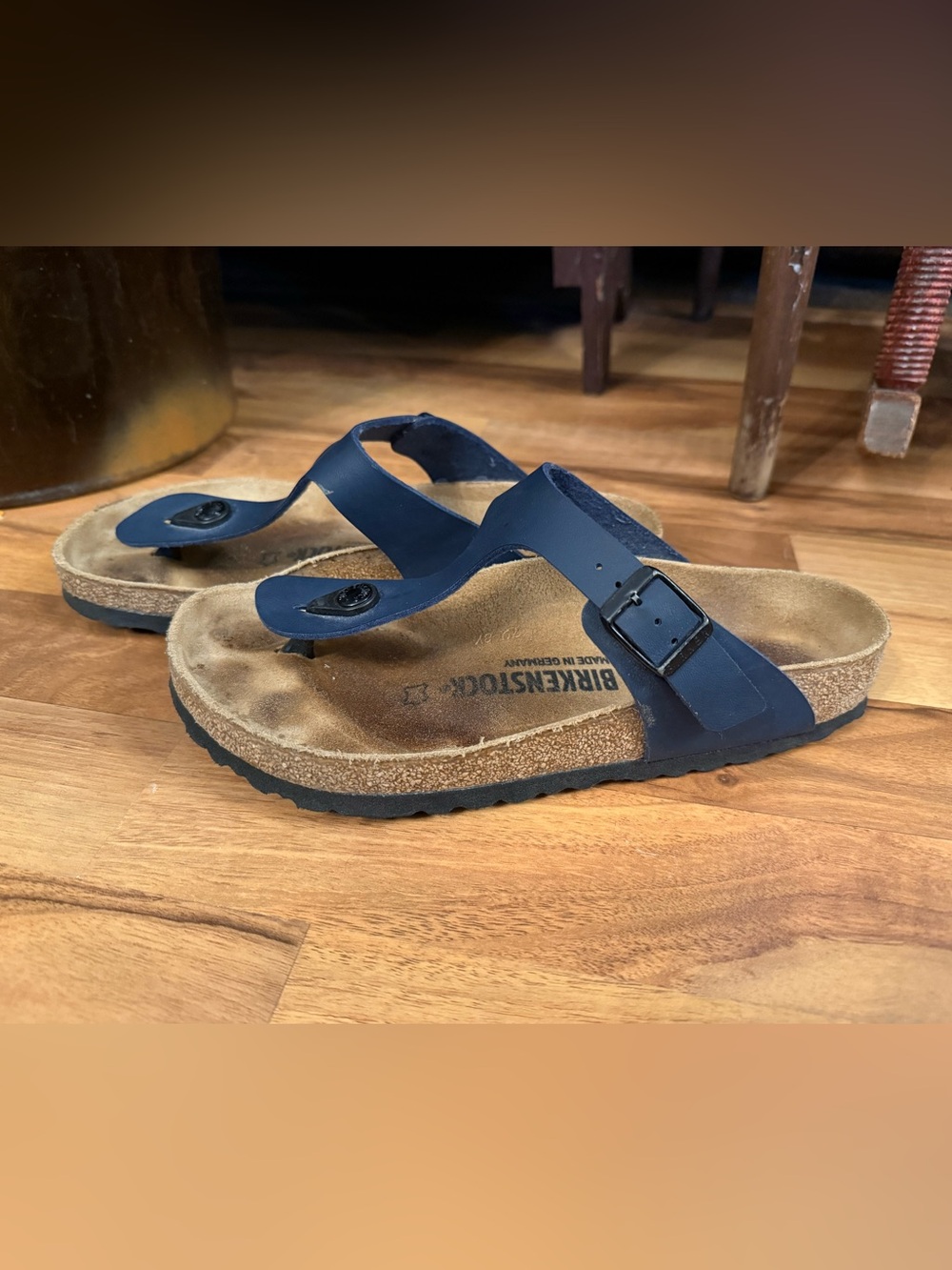 Birkenstock Gizeh thong sandals shoes flip flops  dark blue WOMANS size 38 (7)